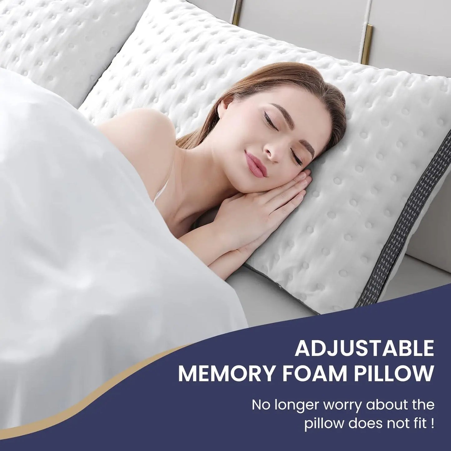 BedStory Pillow Cooling Gel Memory Foam, Medium Firm CertiPUR-US