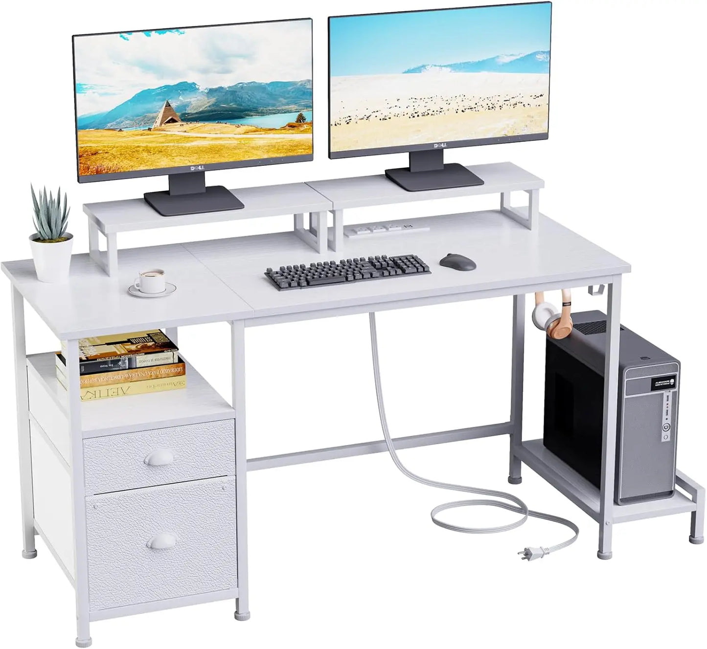 Computer Desk With File Cabinet Modern Home Office