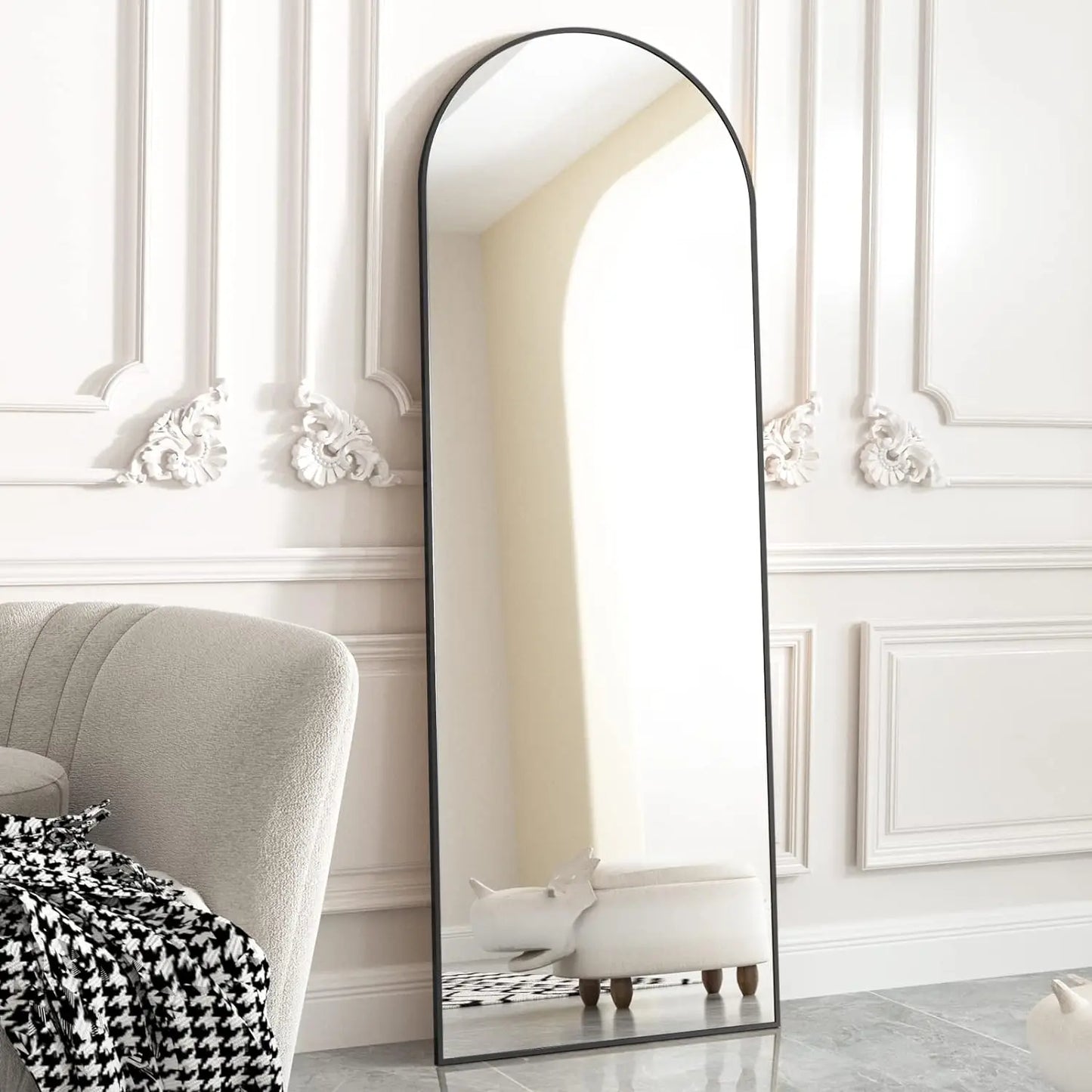 HARRITPURE Arched Full-Length Floor Mirror Free-Standing