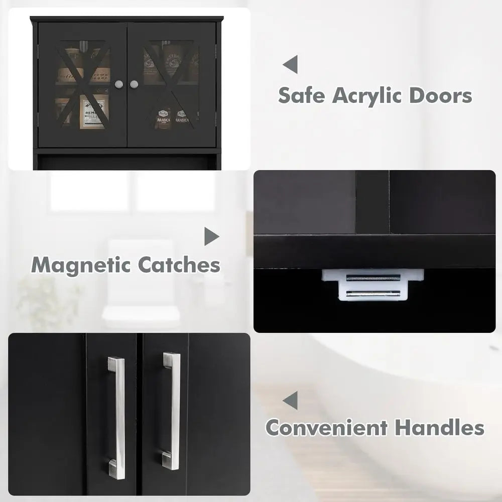 Bathroom Cabinet With Acrylic Doors And Adjustable Shelves