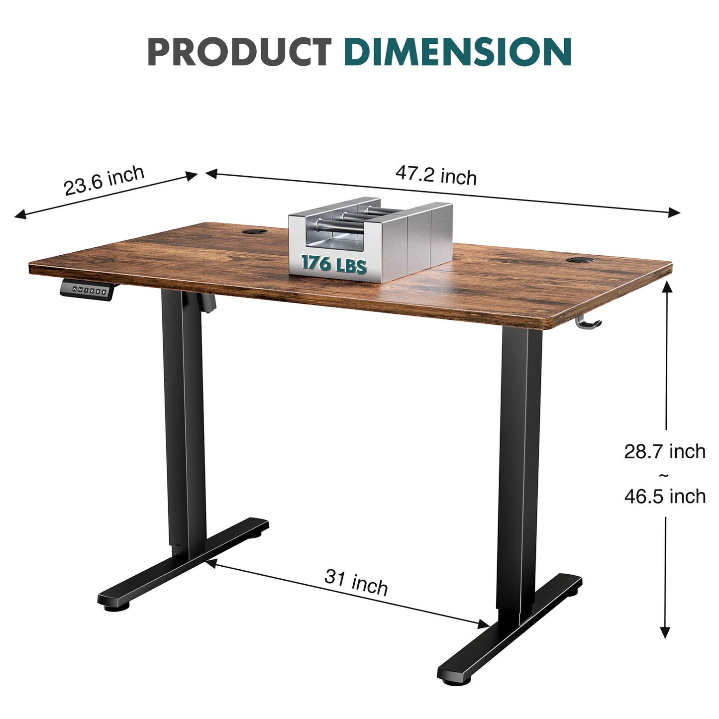 JHK Electric Standing Desk Height Adjustable Computer Desk