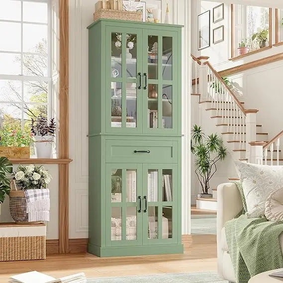 Kitchen Cabinet Glass Doors Drawers Adjustable Shelves