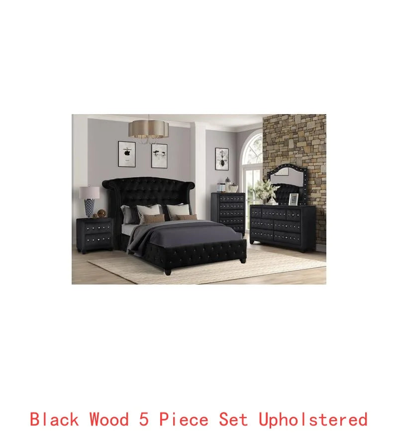 Bedroom Set Wood Construction For Elegant Sleep Space