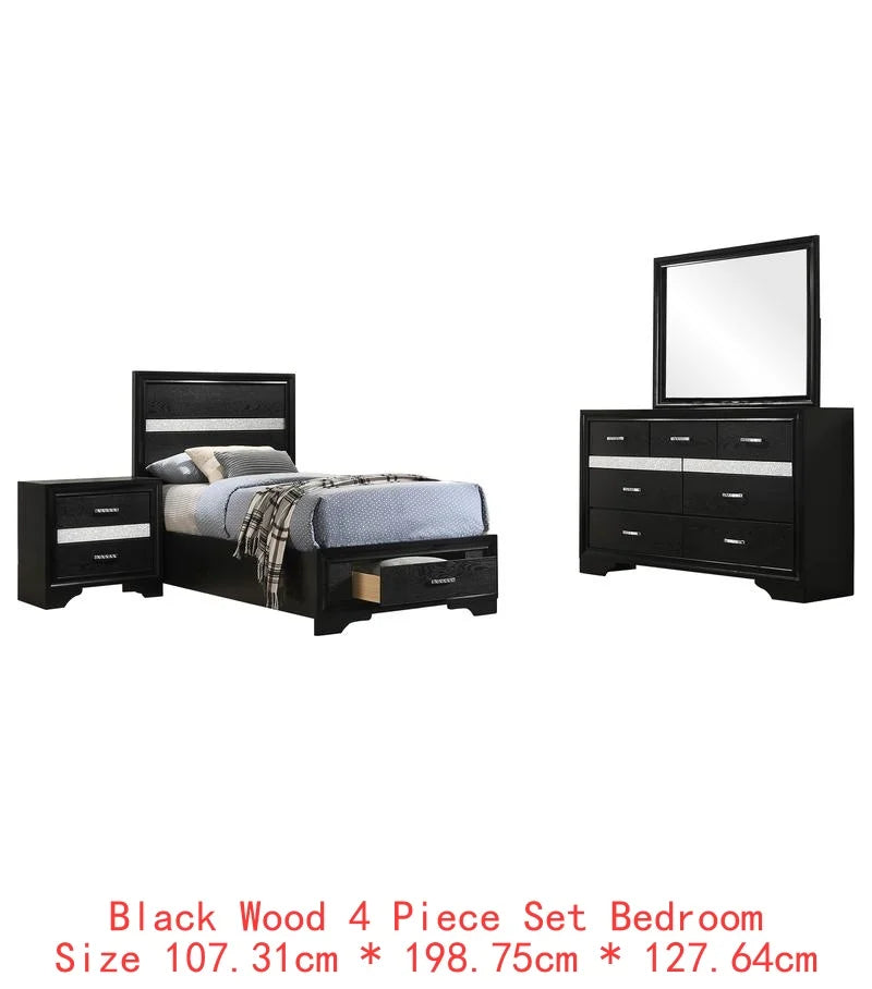 Bed Set Complete Modern Bedroom Furniture Ensemble