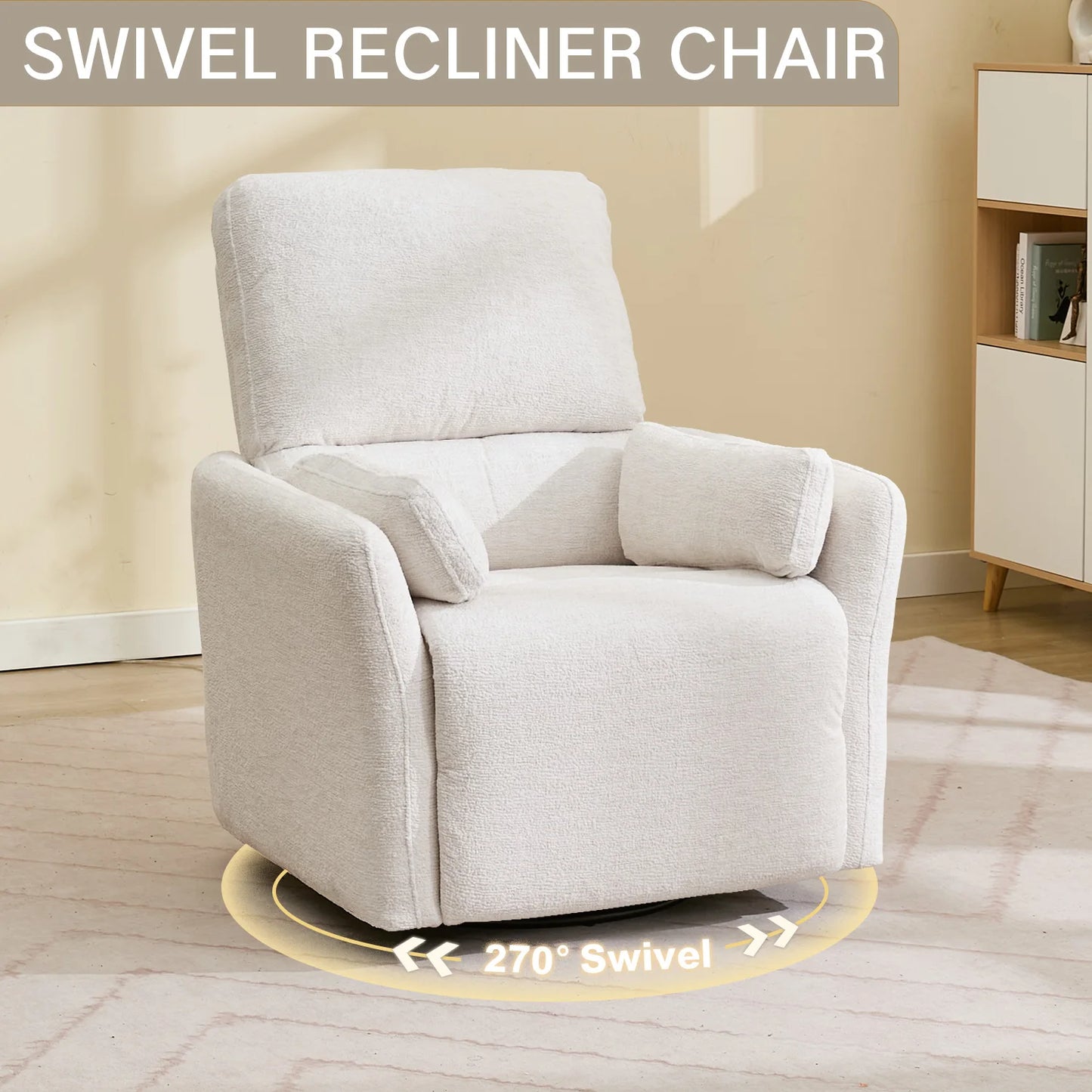 TODRAN Power Swivel Glider Recliner Extra Wide Chair