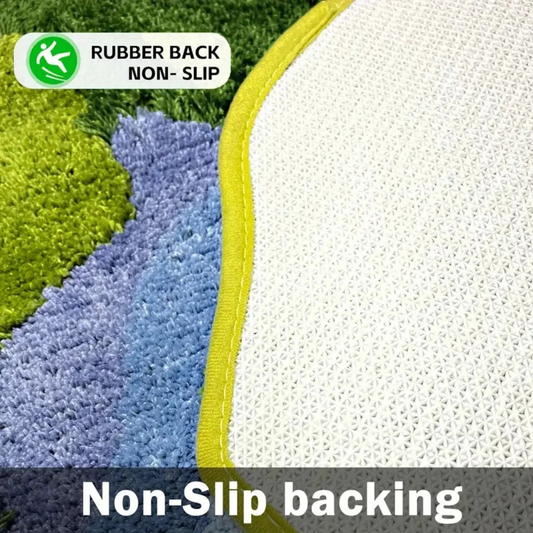 CN Zhejiang 3D Moss Rugs Plush Bamboo Fiber Leaf Shaped