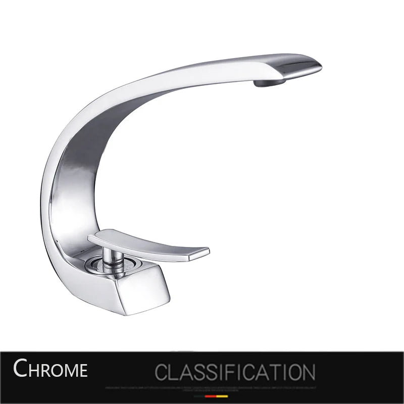 Rozin Bathroom Basin Faucet Deck Mounted Chrome Finish