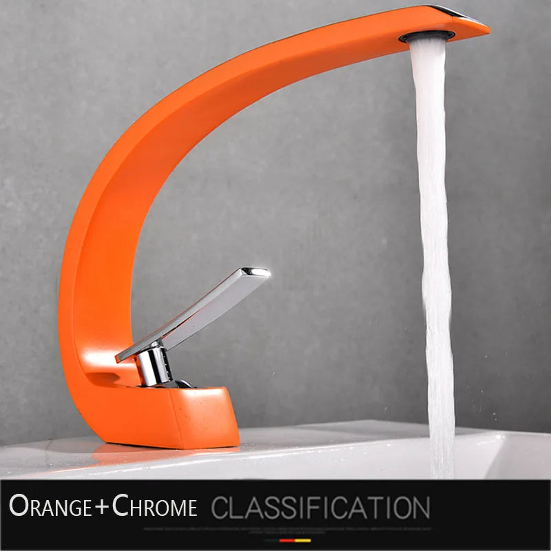 Rozin Bathroom Basin Faucet Deck Mounted Chrome Finish