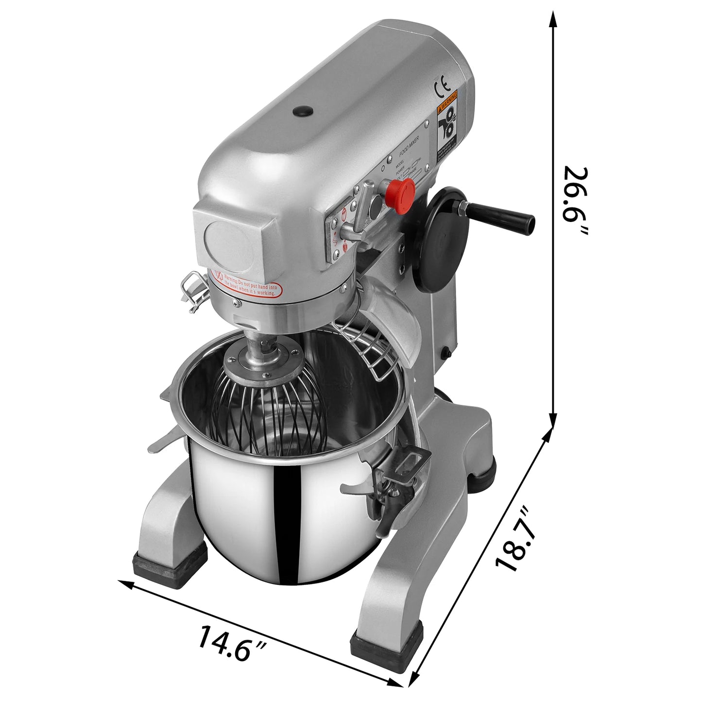 VEVOR Electric Dough Mixer Stainless Steel for Commercial Kitchens