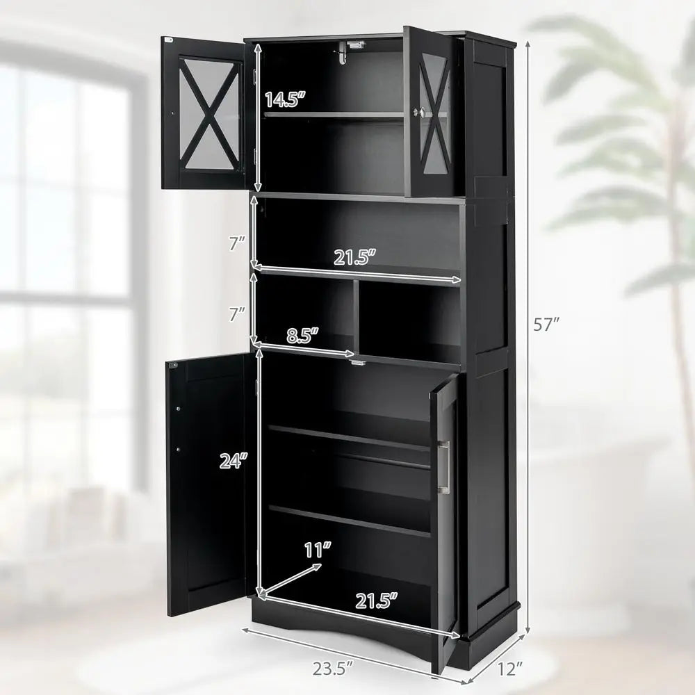 Bathroom Cabinet With Acrylic Doors And Adjustable Shelves