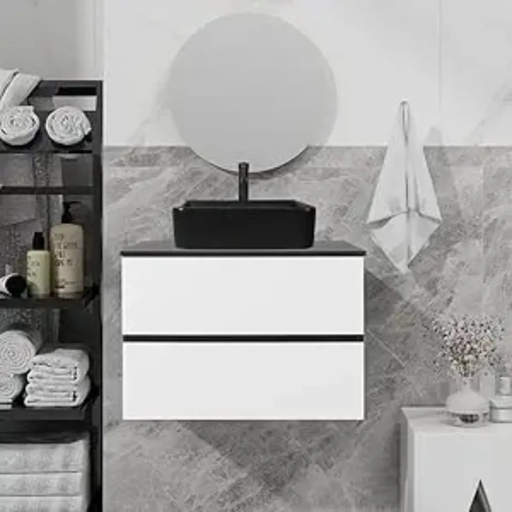 High-concerned Vanity Cabinet Wall Mounted Modern Two Drawers