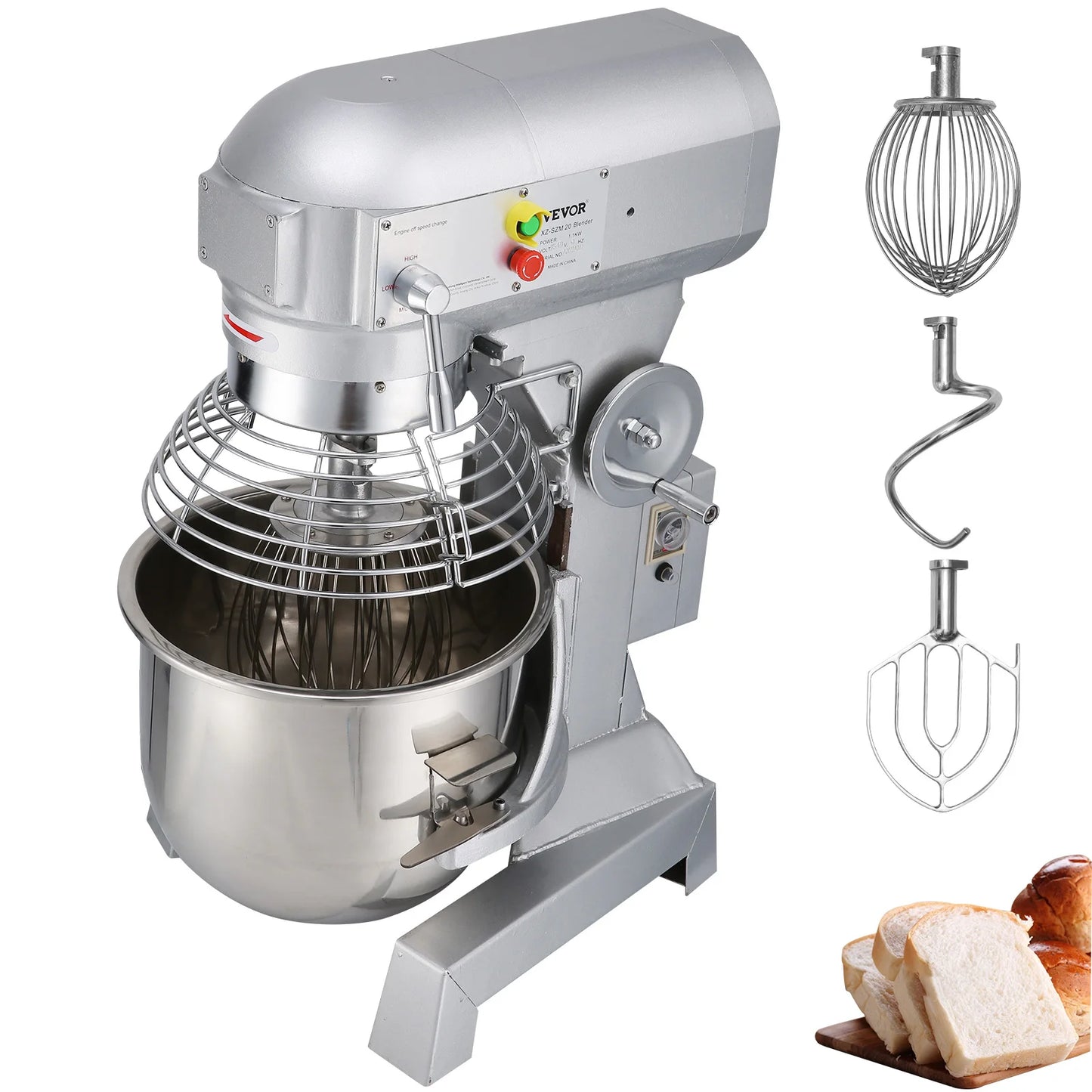 VEVOR Electric Dough Mixer Stainless Steel for Commercial Kitchens