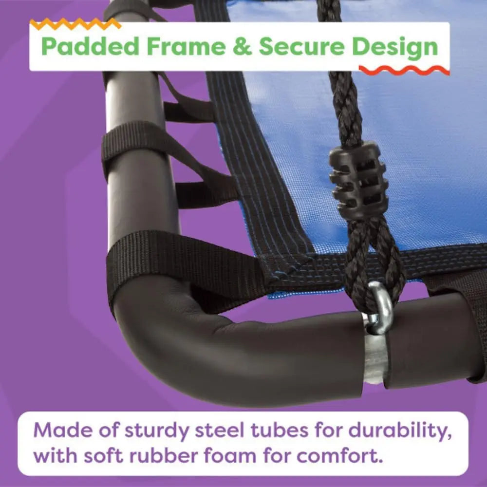 Kids Platform Swing Set With Adjustable Rope Outdoor