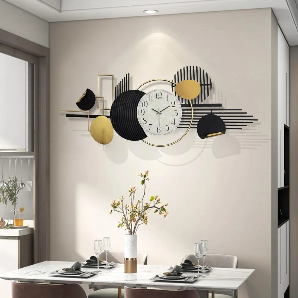 Metal Wall Art Abstract Geometric Round Decor Modern