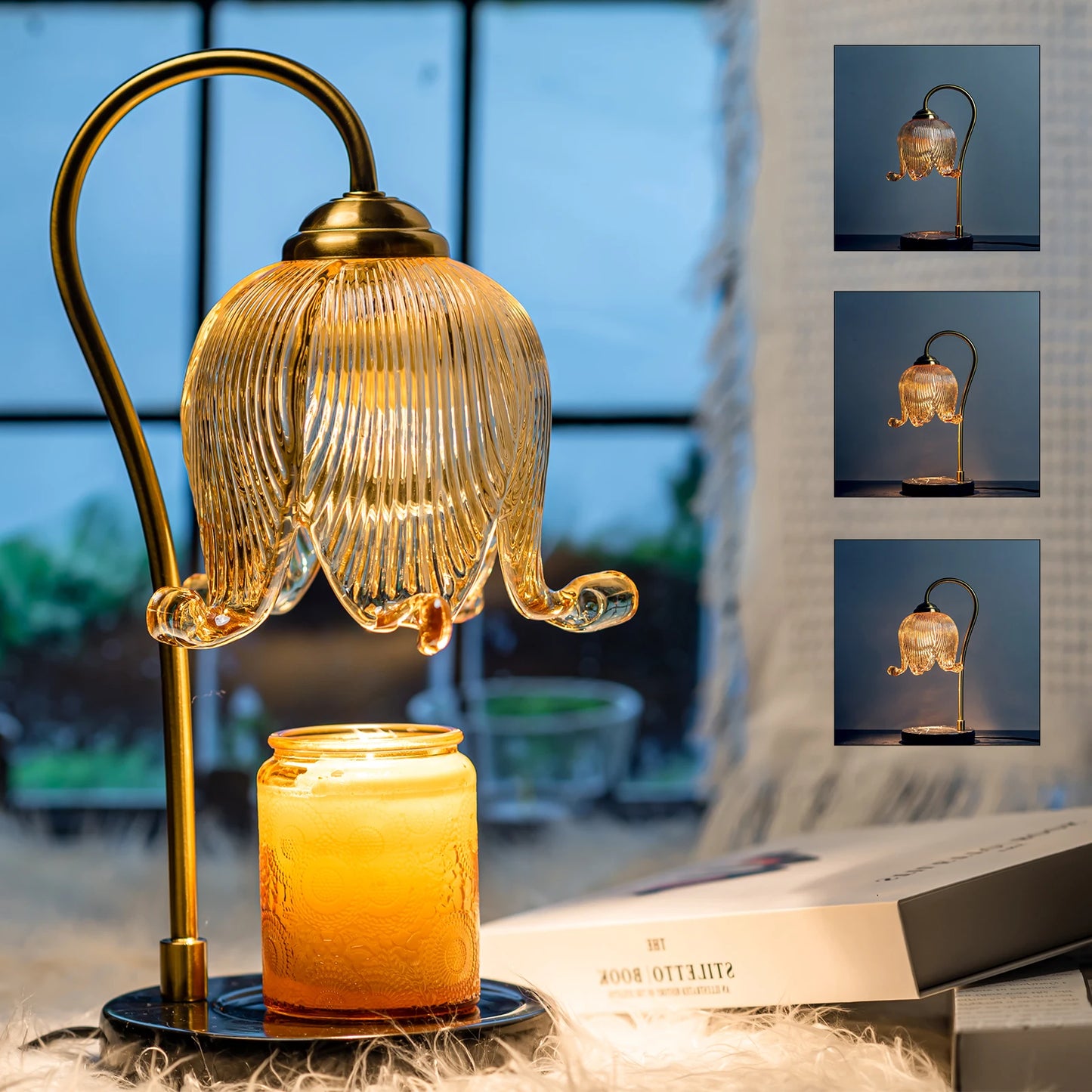 Table Lamp Tulip Glass Warm Fragrance Lamp