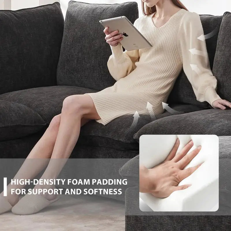 CN Sichuan Sofa UShape 7Seat Chenille Modular Sectional