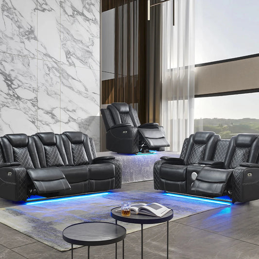 Power Reclining Sofa With Built-In Wireless Charging