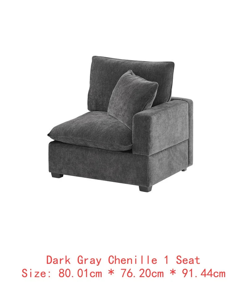 CN Sichuan Sofa UShape 7Seat Chenille Modular Sectional