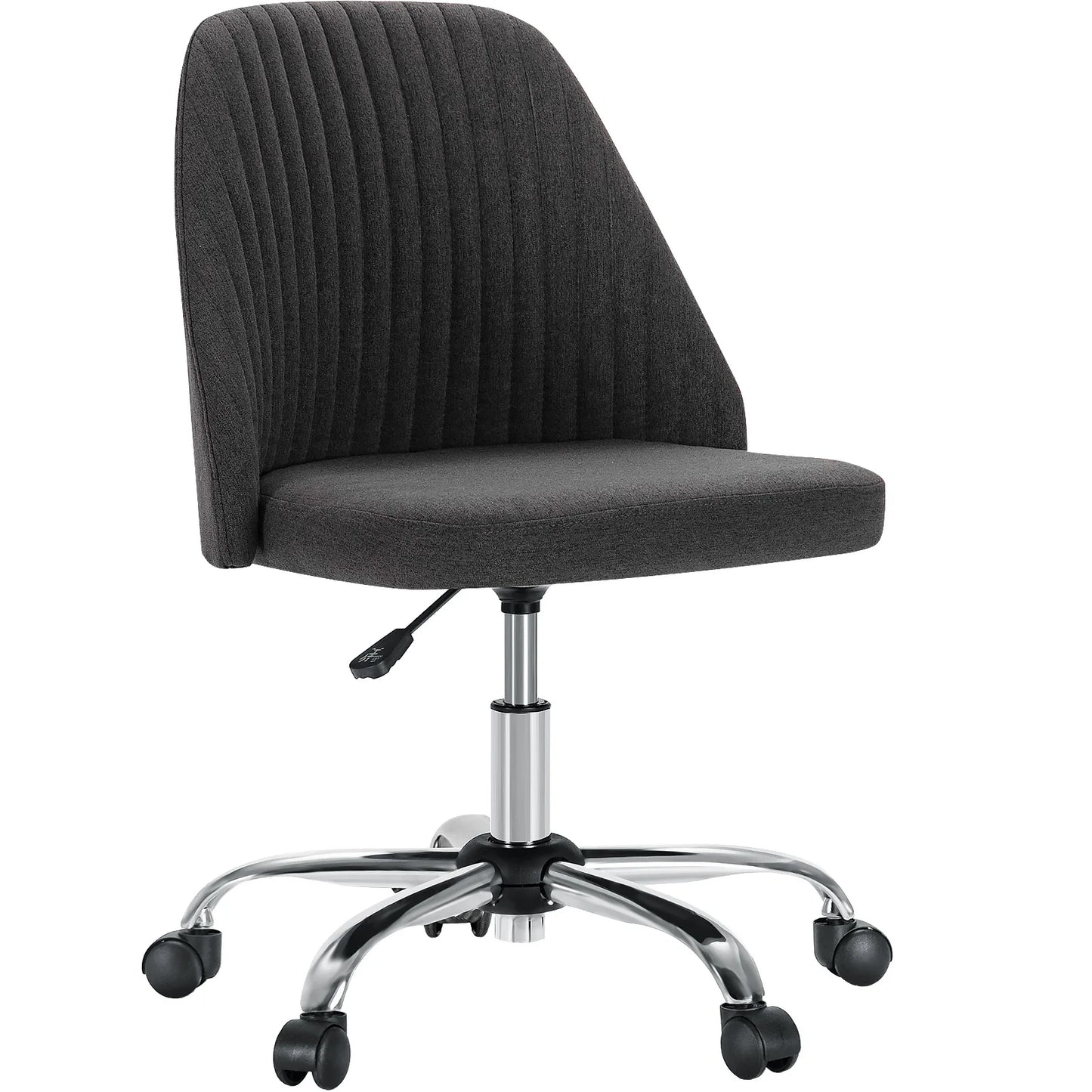 JHK Armless Desk Office Chair With Fabric Back Swivel