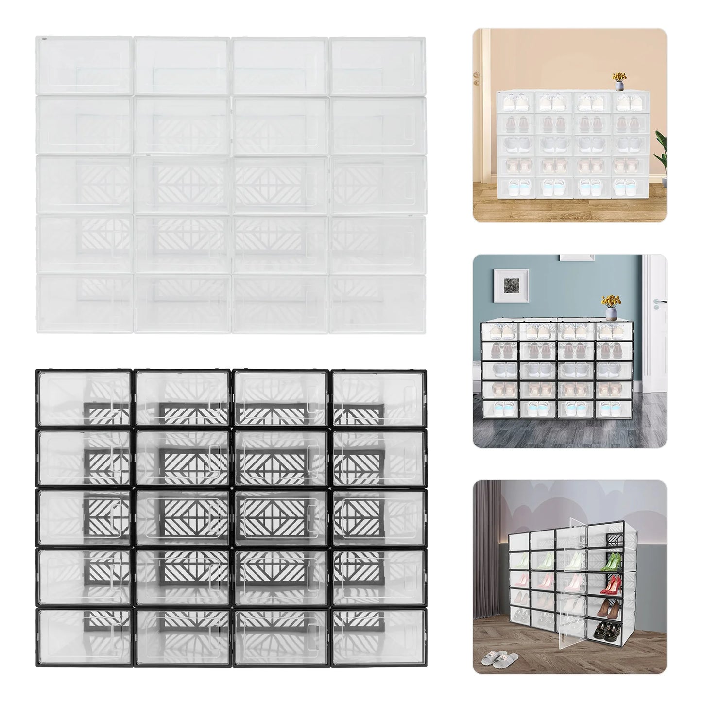 Shoe Storage Box Transparent PP Plastic Organizer