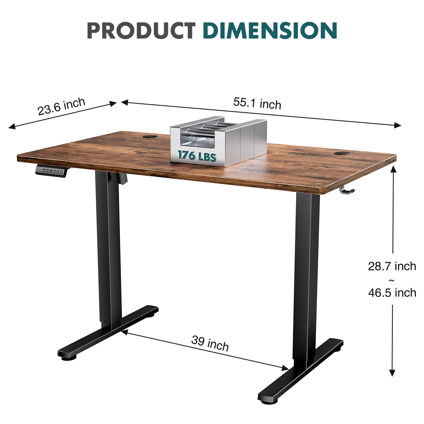 JHK Electric Standing Desk Height Adjustable Computer Desk