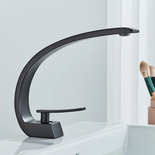 Rozin Bathroom Basin Faucet Deck Mounted Chrome Finish