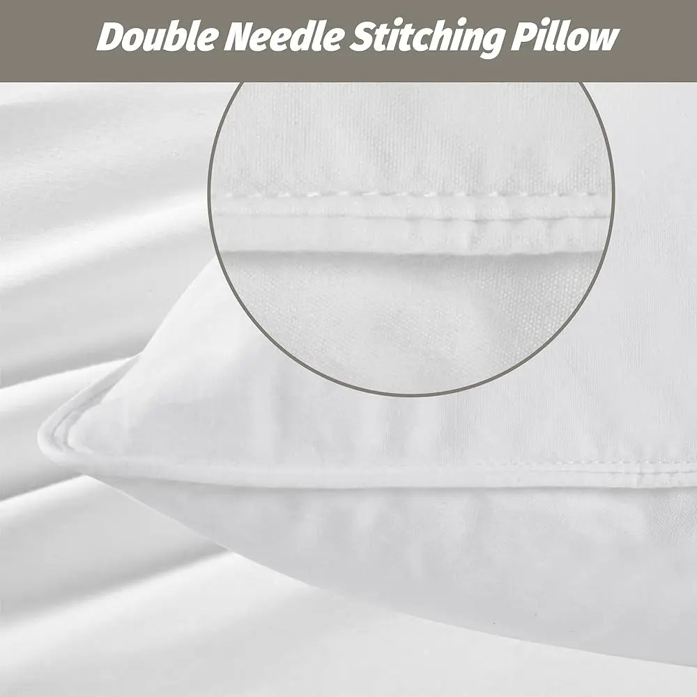 WQSPRINGCN Goose Down and Feather Pillows with Cotton Cover