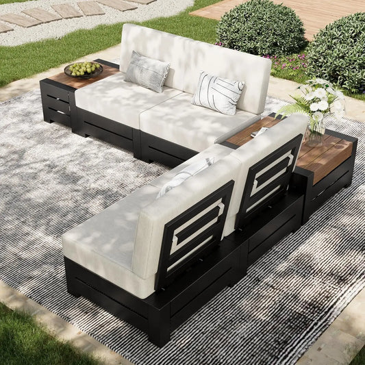 Outdoor Patio Furniture Set With Steel Sectional Design