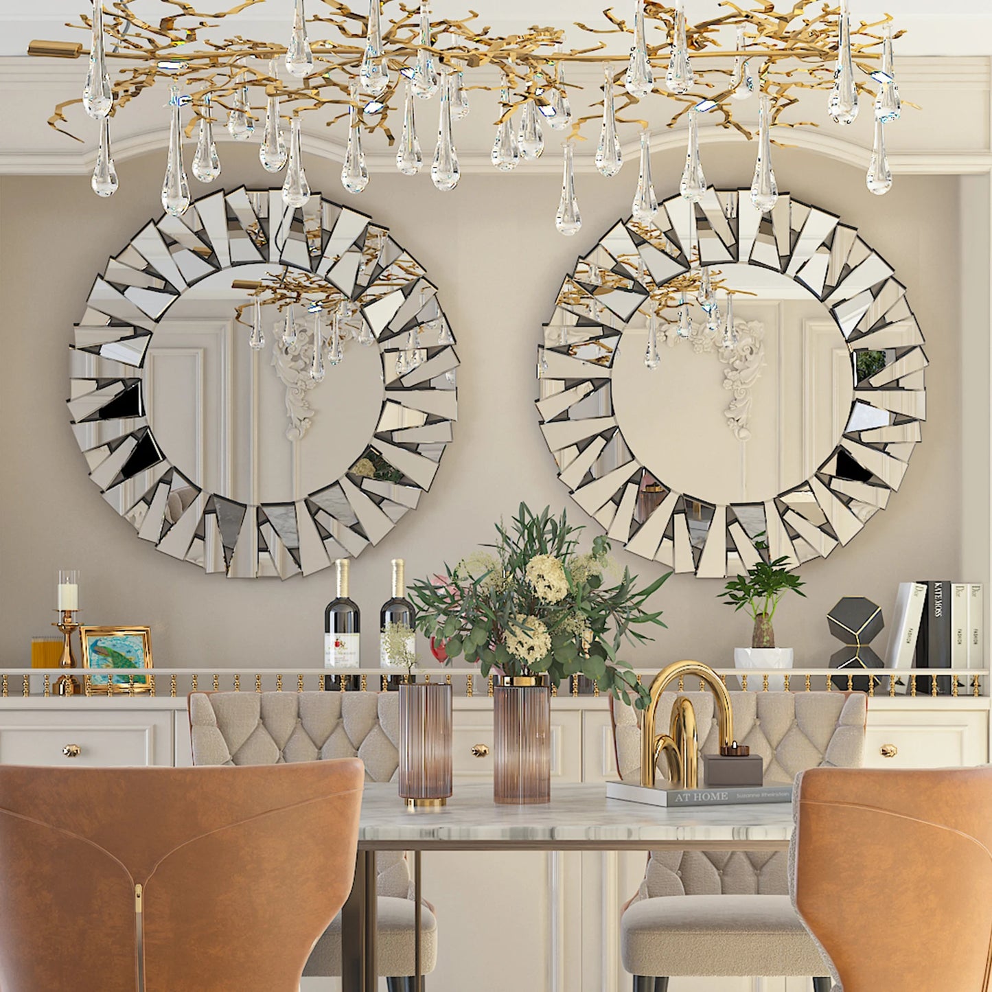 Wall Mirror Sunburst Design