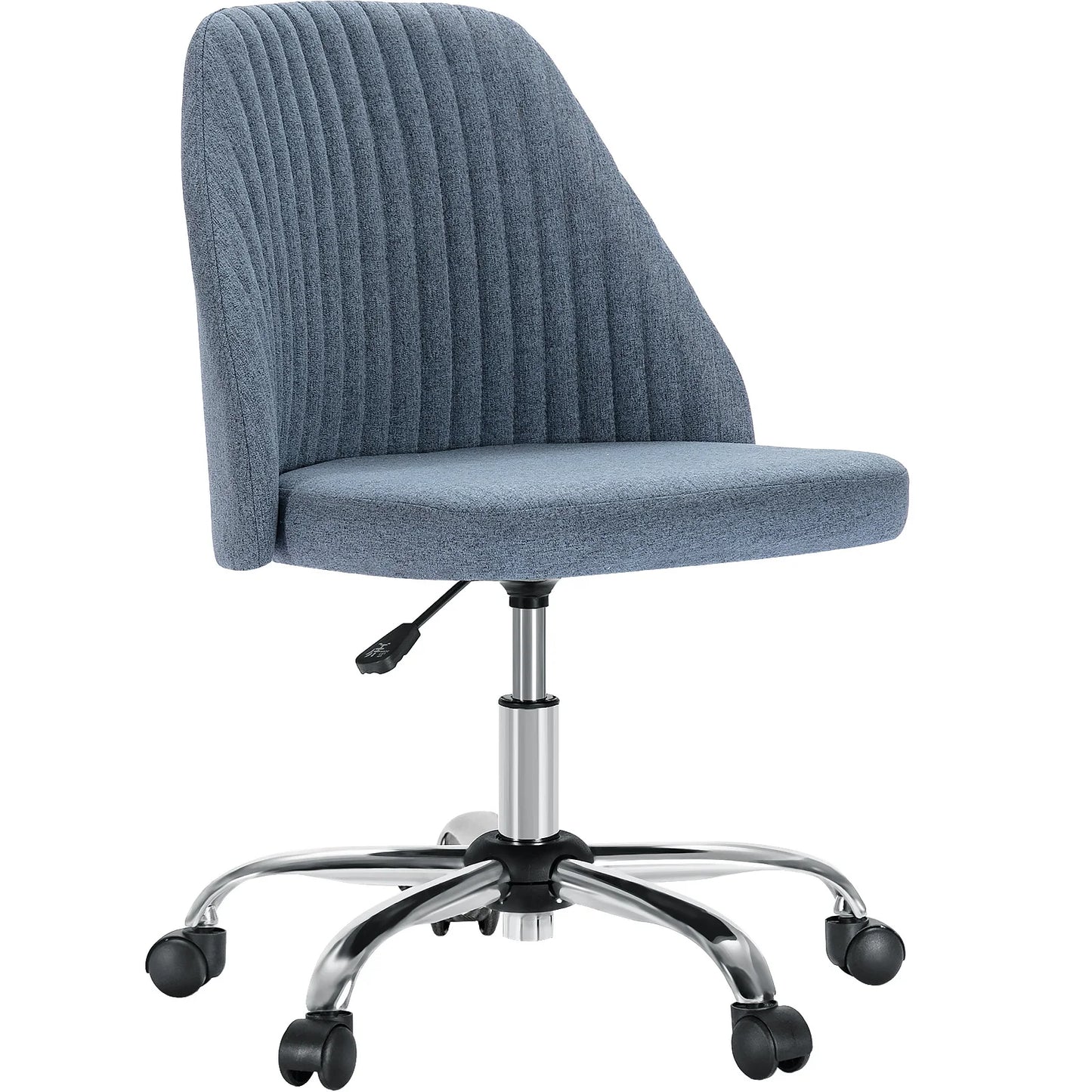 JHK Armless Desk Office Chair With Fabric Back Swivel