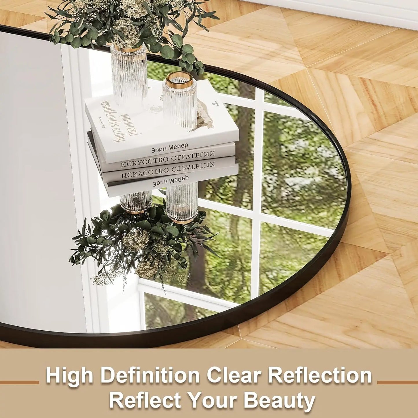HARRITPURE Full Length Mirror Aluminum Frame Minimalist
