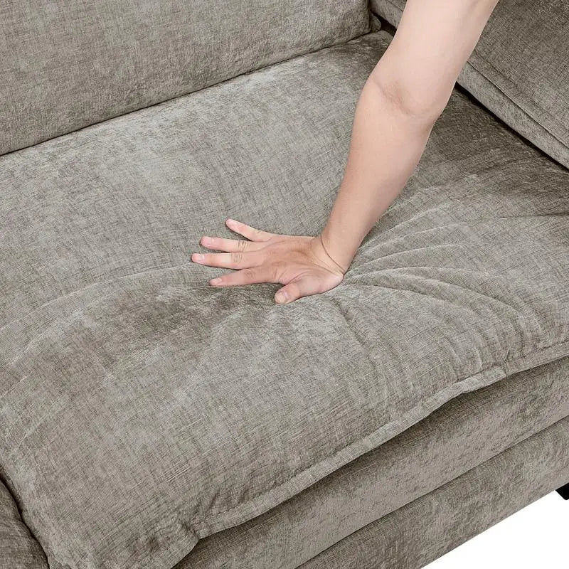 Modular Sectional Sofa Set With Plush Chenille Upholstery