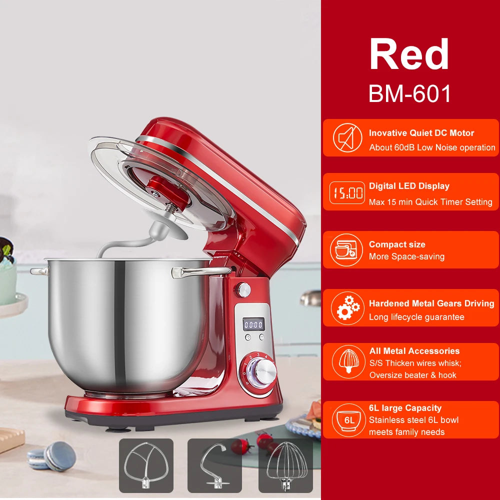 Stand Mixer With Quiet Motor For Home Baking And Mixing
