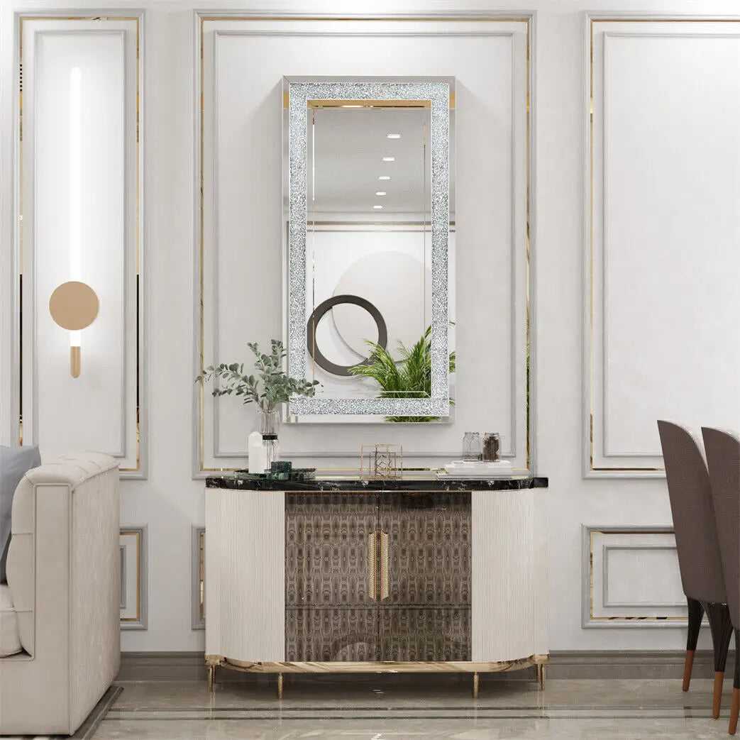 Wall Mirror Diamond Pattern