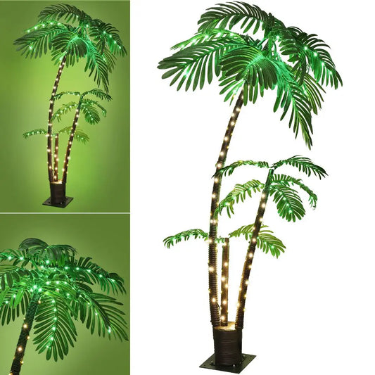 Palm Tree LED Light For Outdoor Solar Tiki Bar Decor