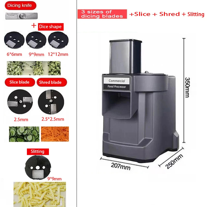 BIAONU Commercial Vegetable Cutter With Dicer Slicer Shredder