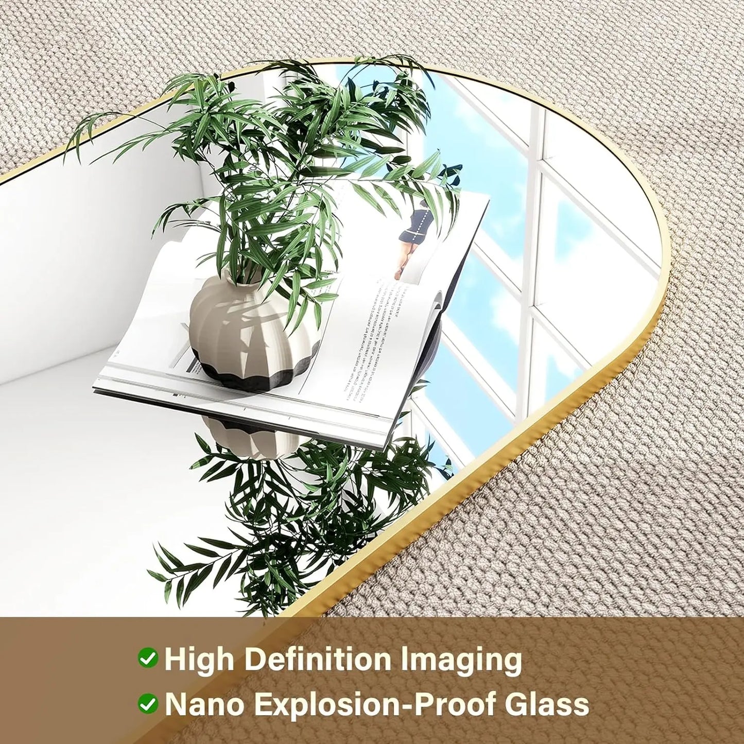 HARRITPURE Arched Full-Length Floor Mirror Free-Standing