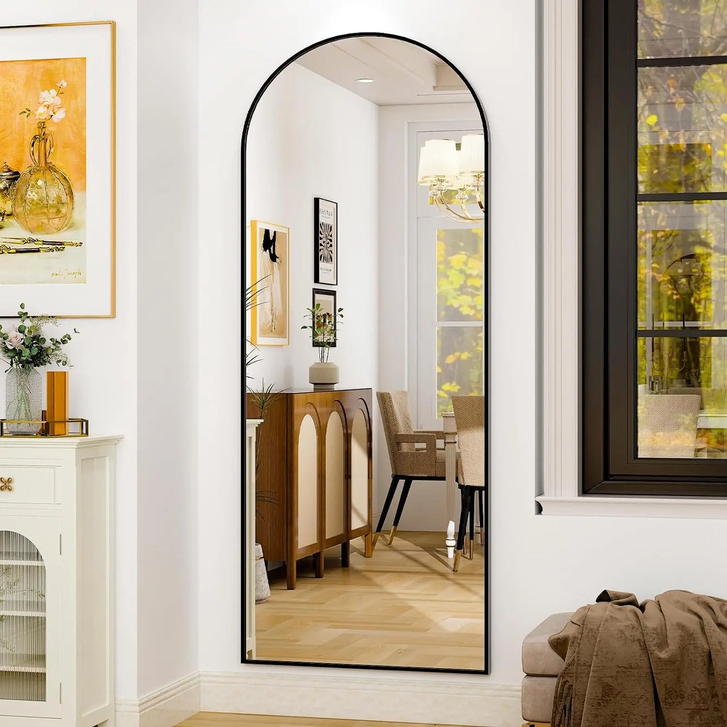 HARRITPURE Full Length Mirror Aluminum Frame Minimalist