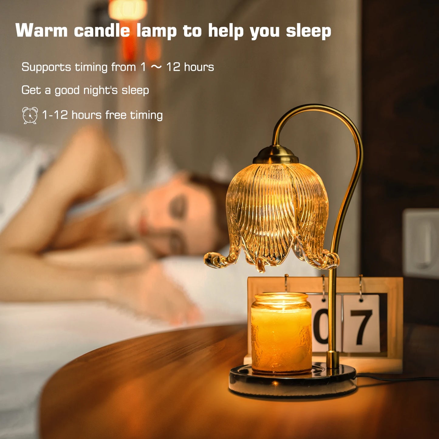 Table Lamp Tulip Glass Warm Fragrance Lamp