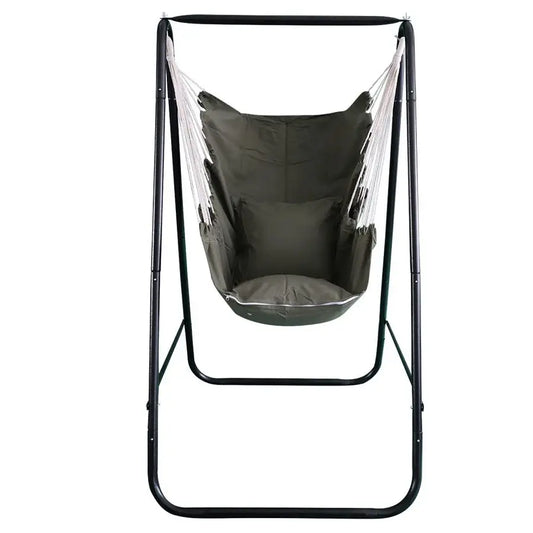 XMSJ Hammock Chair Stand Weather Resistant Iron Frame 450 Lbs