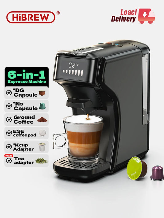 HiBREW Capsule Coffee Machine 6in1 Espresso Cappuccino Maker