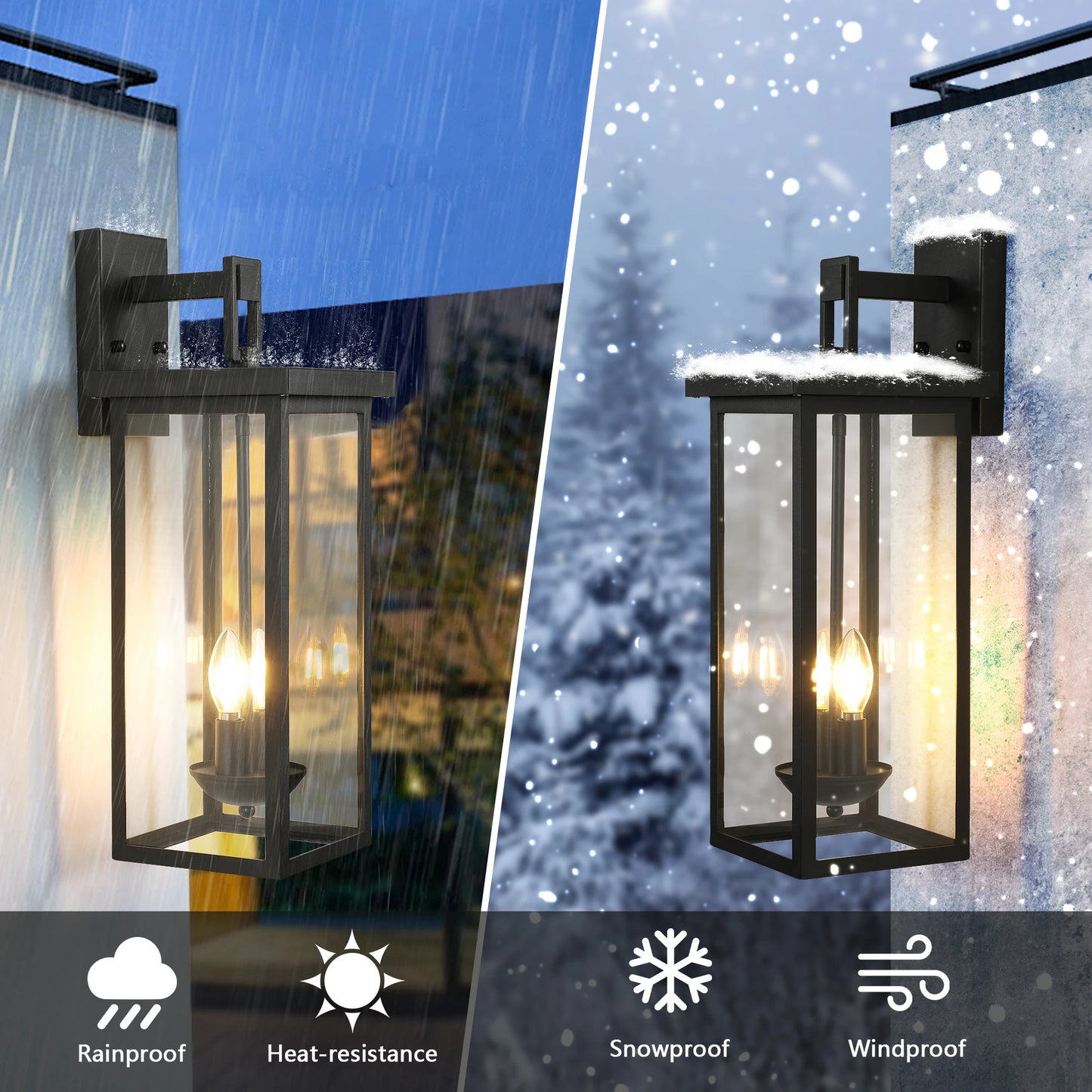 ARLGSITE Wall Lantern Dusk-To-Dawn Sensor-Operated