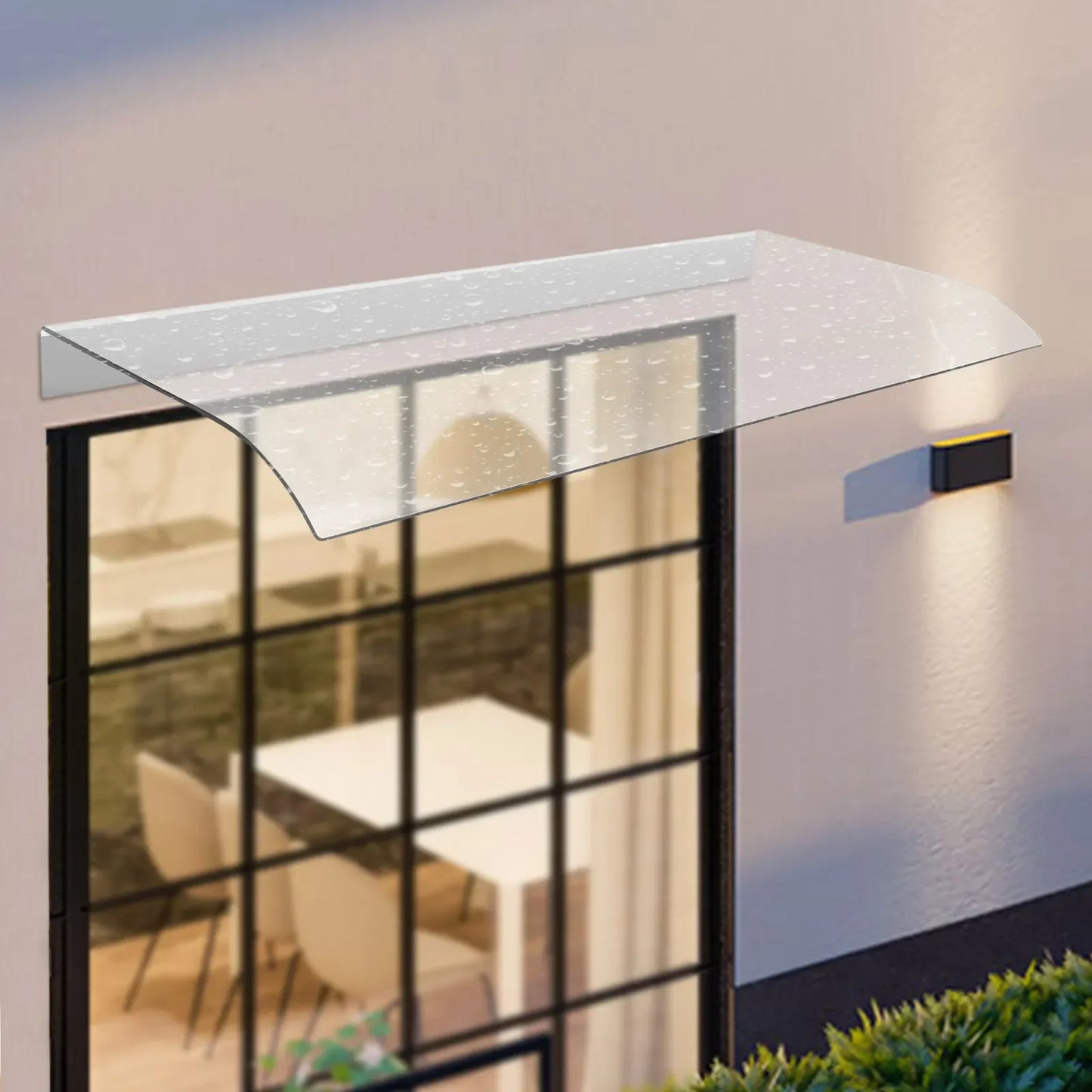 Awning Maintenance-Free Polycarbonate Wall Mount Outdoor Shelter