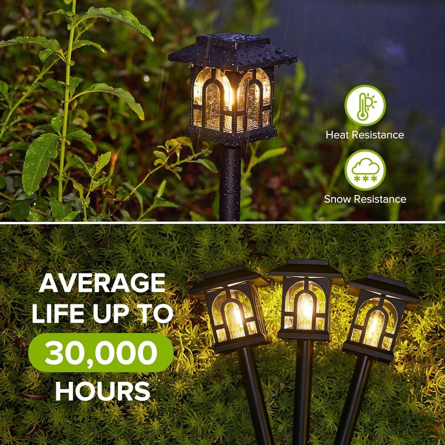 Solar Pathway Lights Auto On Off Outdoor Yard Landscape