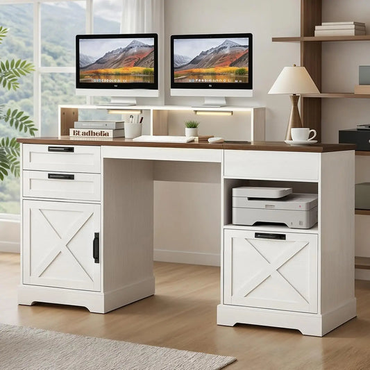 MOYU Executive Desk Lift Top File Storage Charging Station