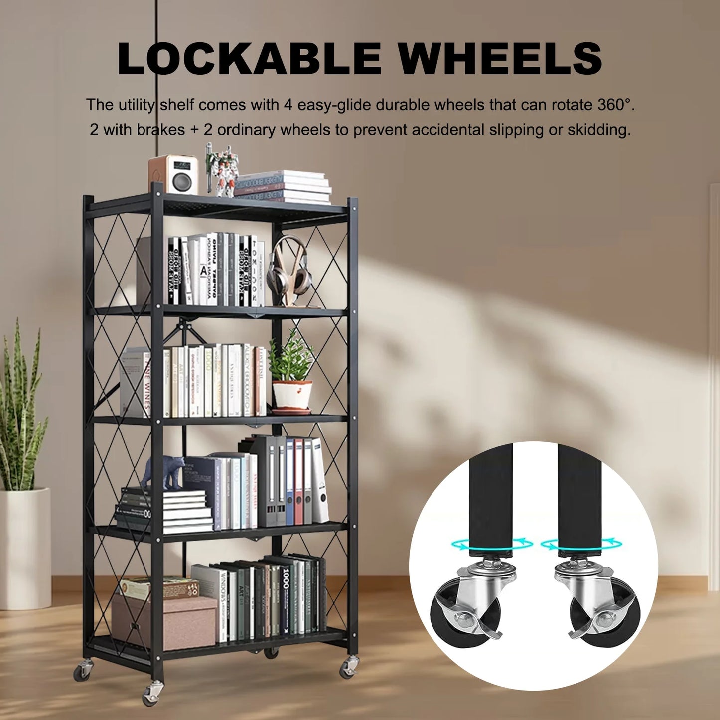 Storage Shelving Unit Five Tier For Home Kitchen Organization