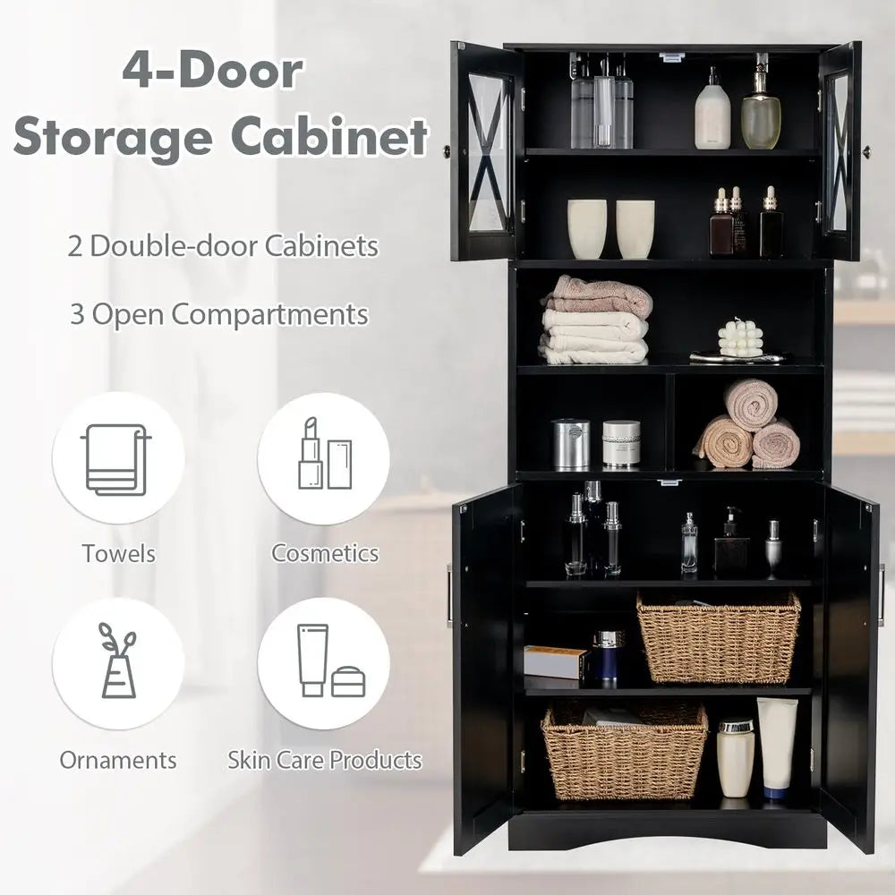Bathroom Cabinet With Acrylic Doors And Adjustable Shelves