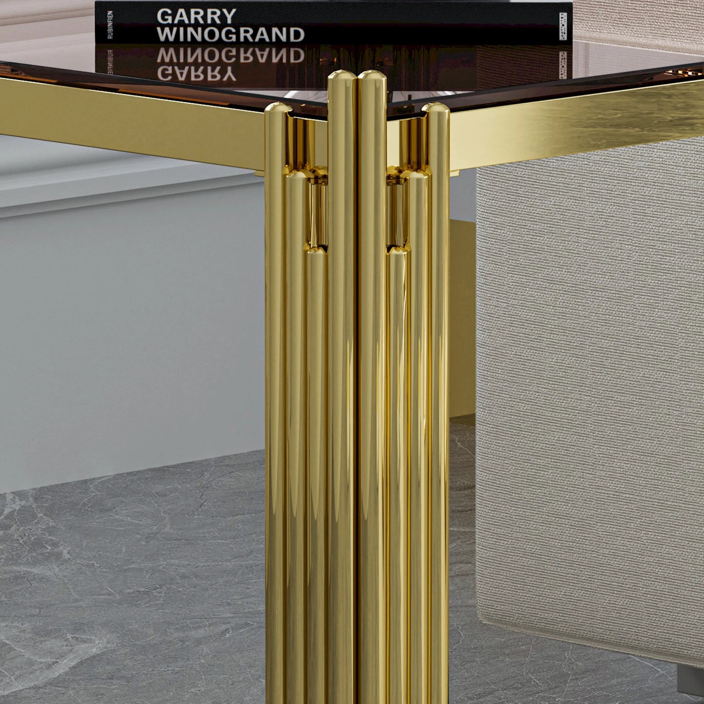 Coffee Table Glass Top Premium Living Room Furniture