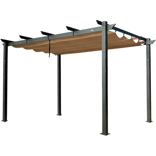 TWISTER.CK Pergola Aluminum Retractable Sunshade Canopy For Outdoor Garden