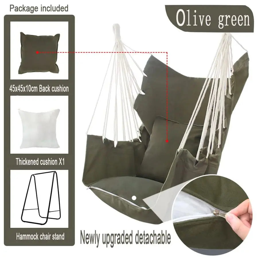 XMSJ Hammock Chair Stand Weather Resistant Iron Frame 450 Lbs